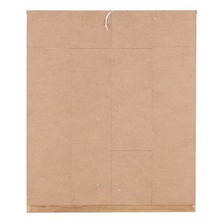 A plain, rectangular brown MDF board with faint lines and a hanging string rests against a white background, resembling the material used in the CHOICEWARDROBE Samaira 4 Door 2 Drawer Wardrobe (White Gloss Front, Oak Effect Frame, Hanging Rail & Drawers).