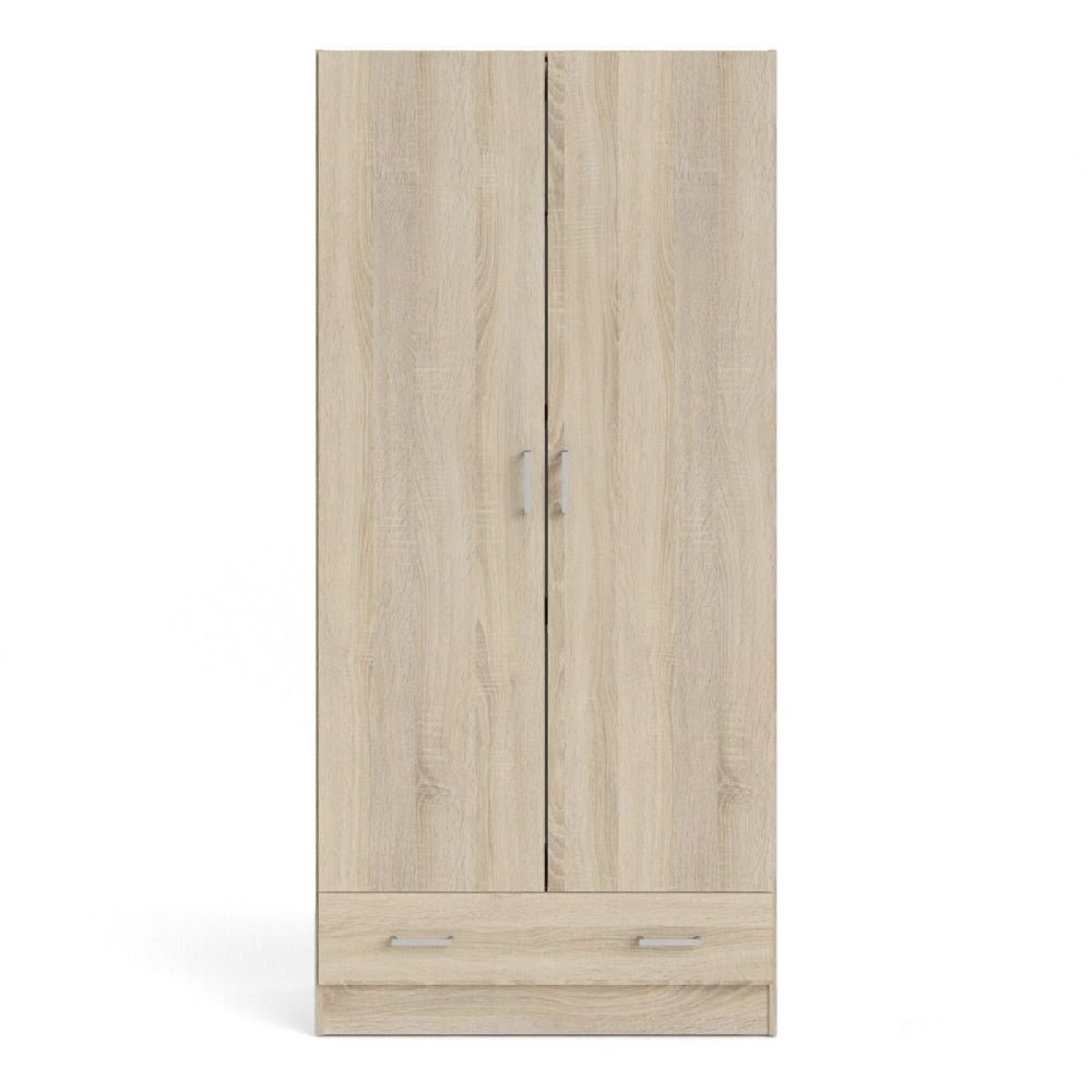 CHOICEWARDROBE 2 door wardrobe in Sonoma oak effect with two drawers