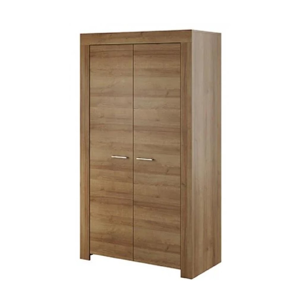 CHOICEWARDROBE Sonora Riviera Oak 2 door hinged wardrobe with silver handles
