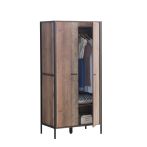 Stretton 2 door rustic oak wardrobe view 4