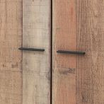 Stretton 2 door rustic oak wardrobe view 5
