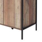 Stretton 2 door rustic oak wardrobe view 6