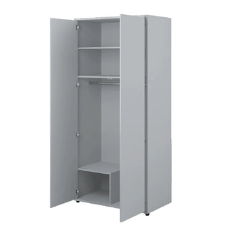 Clarion Wooden Wardrobe With 2 Doors In Grey