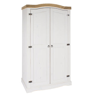 Consett Wooden Wardrobe With 2 Doors In White And Oak
