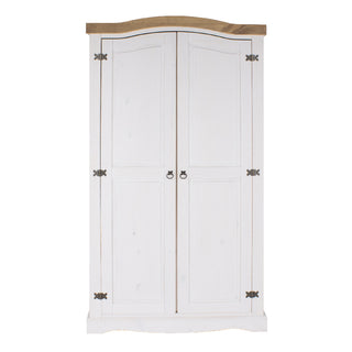 Consett Wooden Wardrobe With 2 Doors In White And Oak