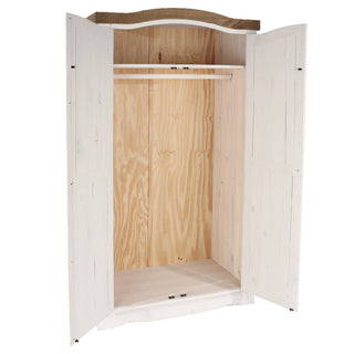 Consett Wooden Wardrobe With 2 Doors In White And Oak