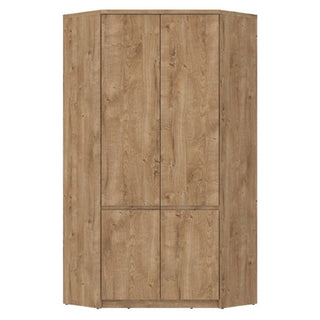 FABIA 2 door corner wardrobe in oak effect finish