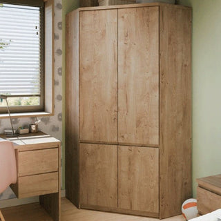 FABIA 2-door corner wardrobe in oak finish