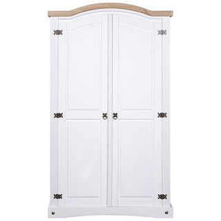 Croydon Wooden Wardrobe With 2 Doors In White And Brown
