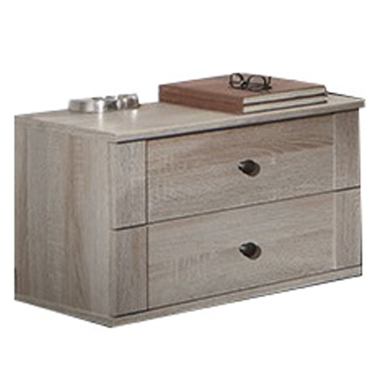 Cairo 52cm bedside table in oak