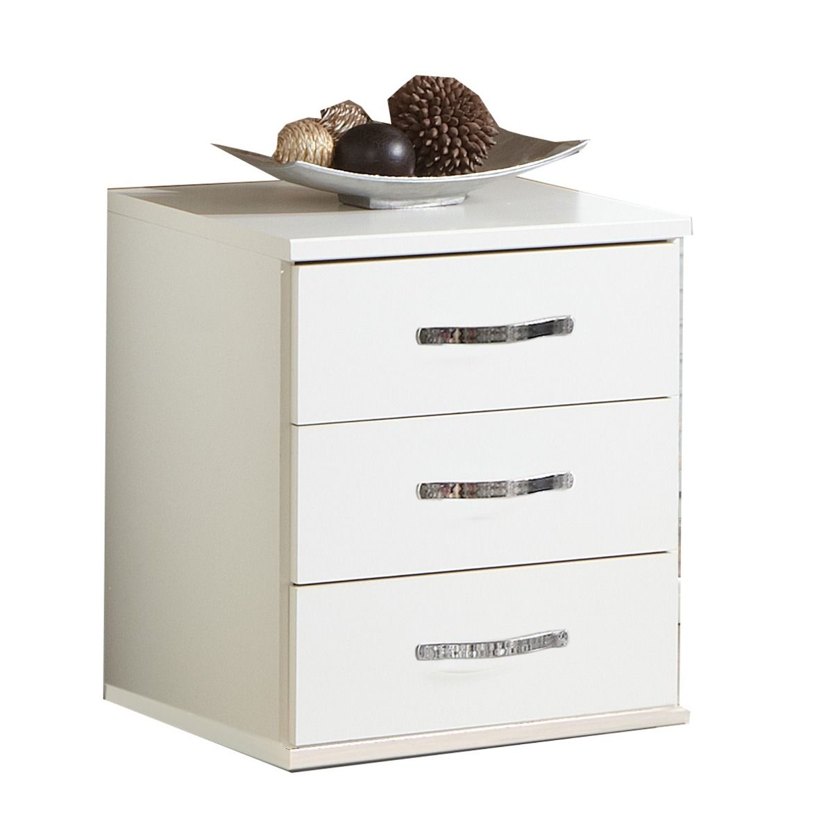 Dewi 46cm bedside table in white