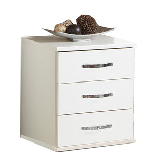 Dewi 46cm bedside table in white