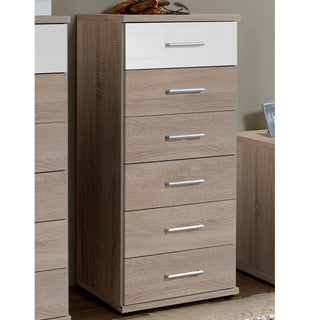 Laos 46cm chest of drawers in oak and white