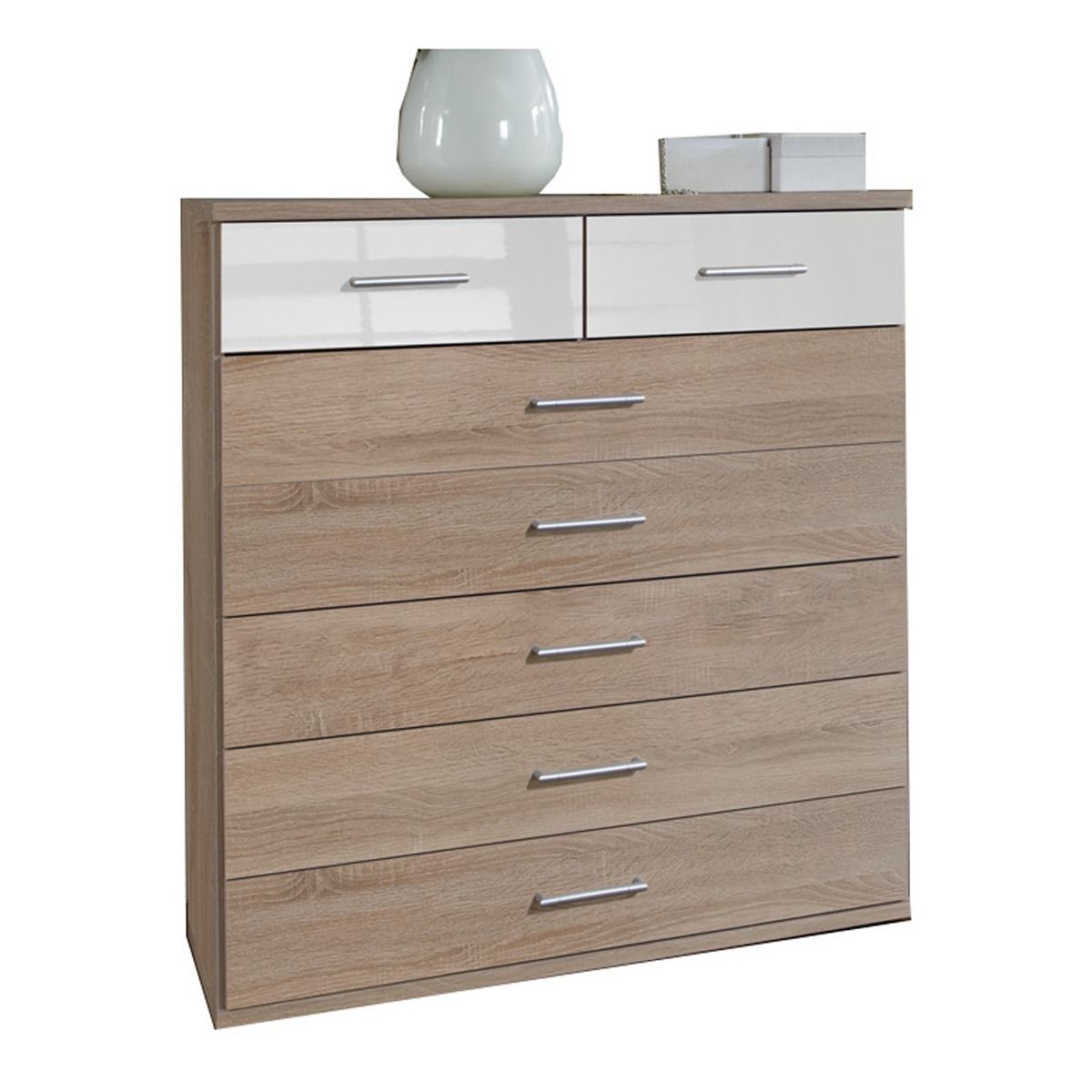 Lenora 90cm chest of drawers in oak