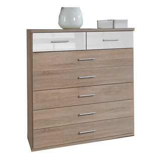 Lenora 90cm chest of drawers in oak