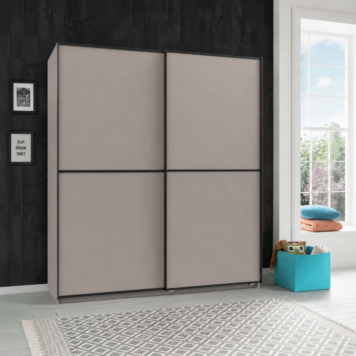 Urban 180cm wardrobe in grey