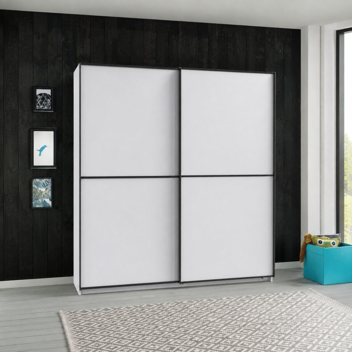 Urban 135cm wardrobe in white