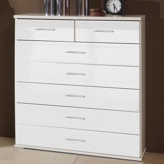 Callisto 90cm chest of drawers in white gloss