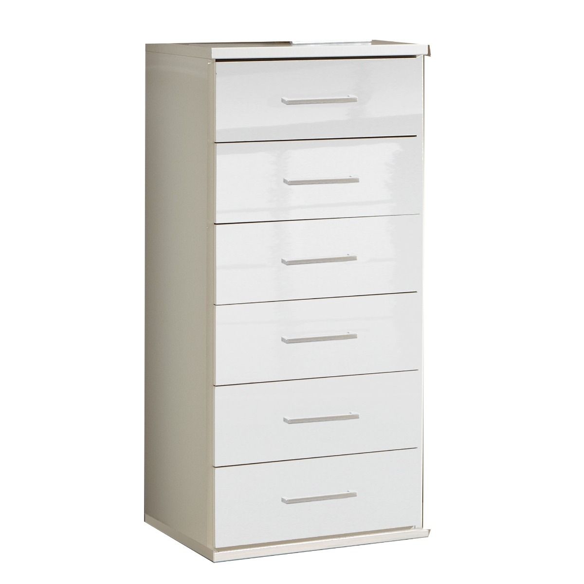 Callisto 46cm chest of drawers in white gloss