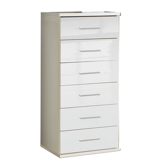 Callisto 46cm chest of drawers in white gloss