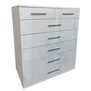 Trafford 95cm chest of drawers in white gloss
