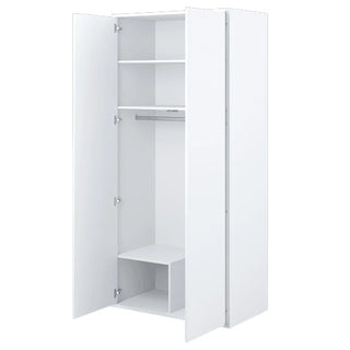 Cyan Wooden Wardrobe With 2 Doors In White