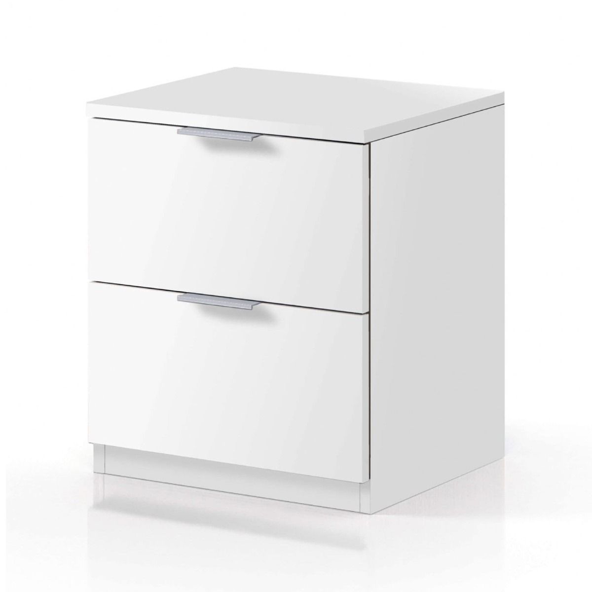 Manitou 38cm 2-Drawer Bedside Table - White — gallery view 2