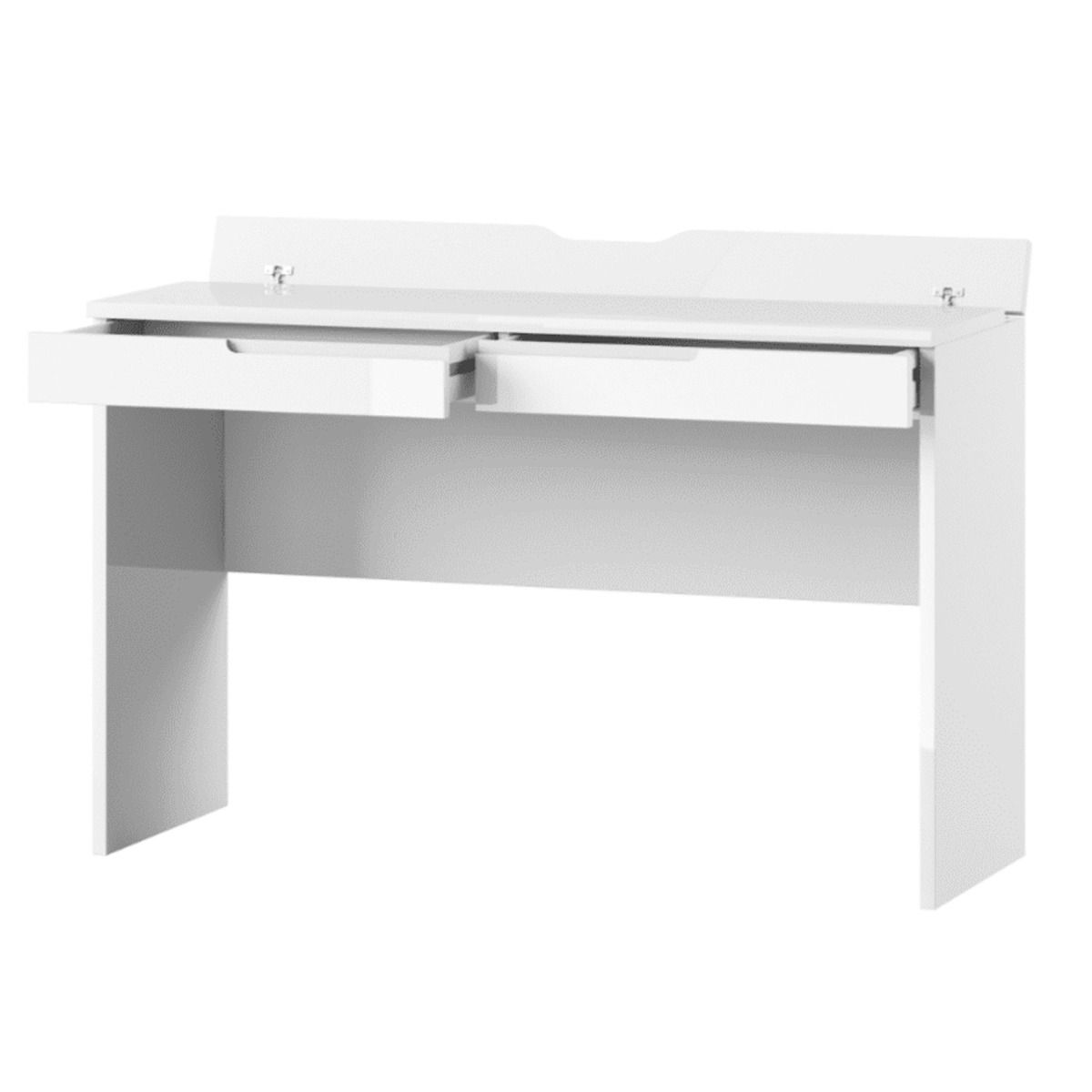 Viktoria 120cm 2-Drawer Dressing Table - White Gloss — gallery view 2