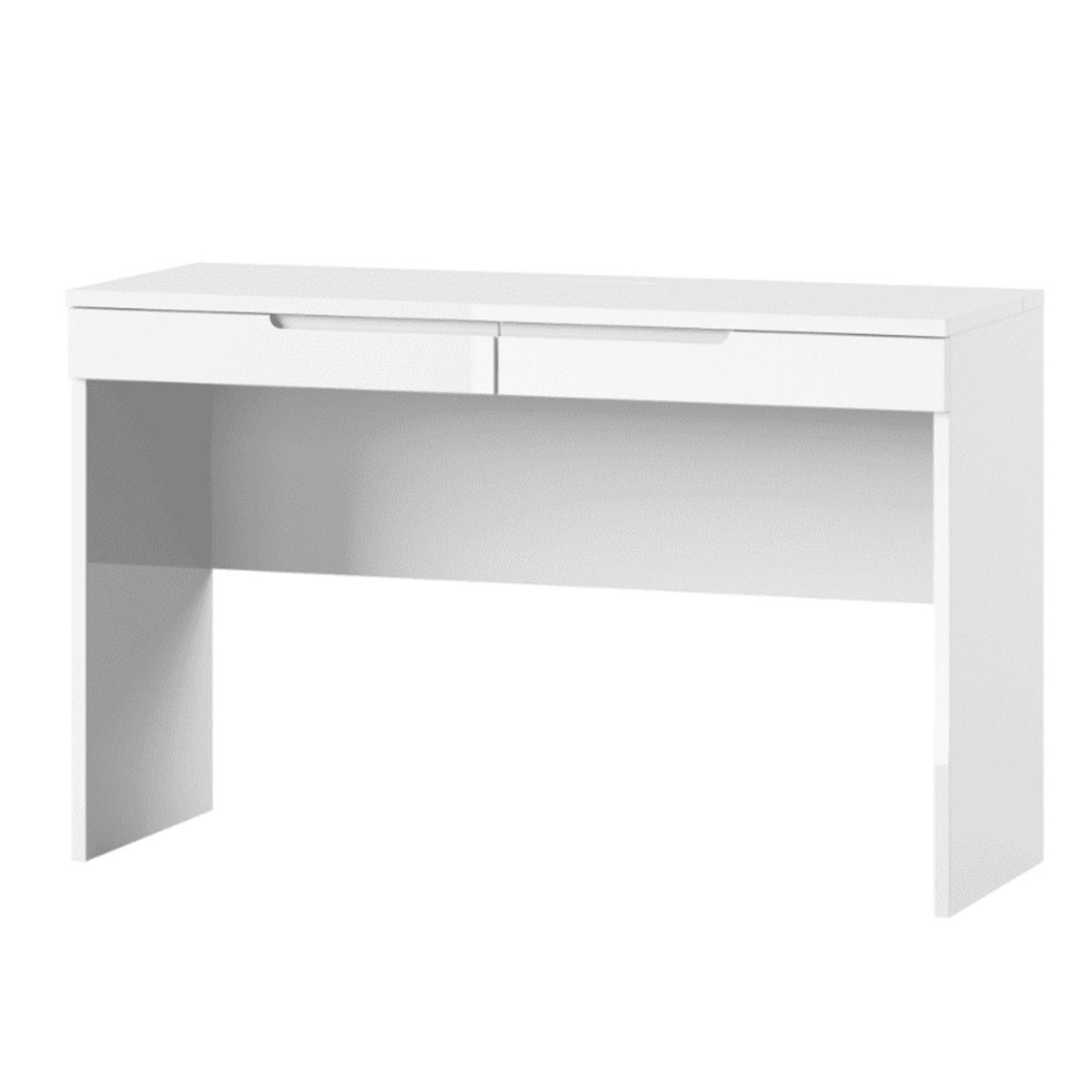 Viktoria 120cm 2-Drawer Dressing Table - White Gloss — gallery view 3