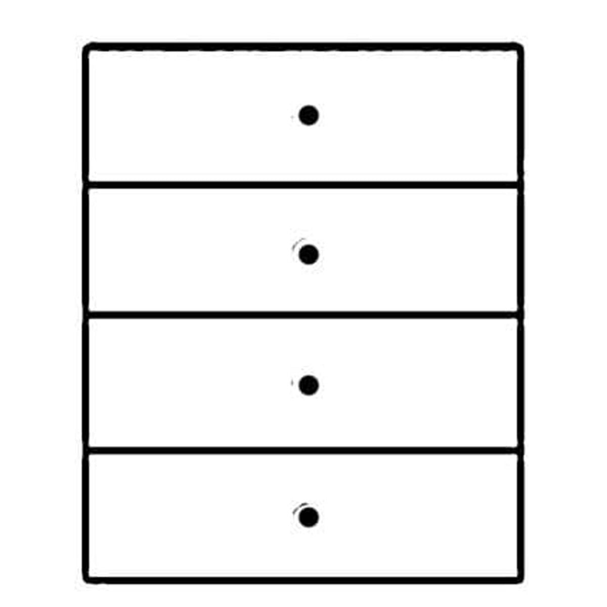 Sarnia 50cm 4-Drawer Chest - White Gloss — gallery view 4