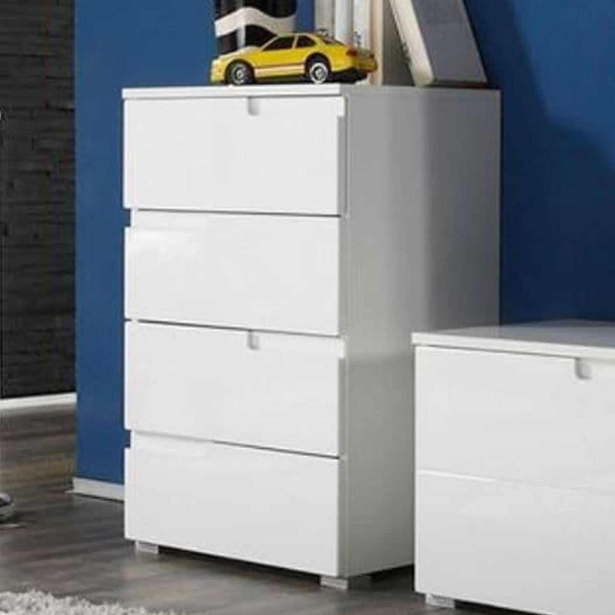 Viktoria 65cm 4-Drawer Chest - White Gloss — gallery view 4