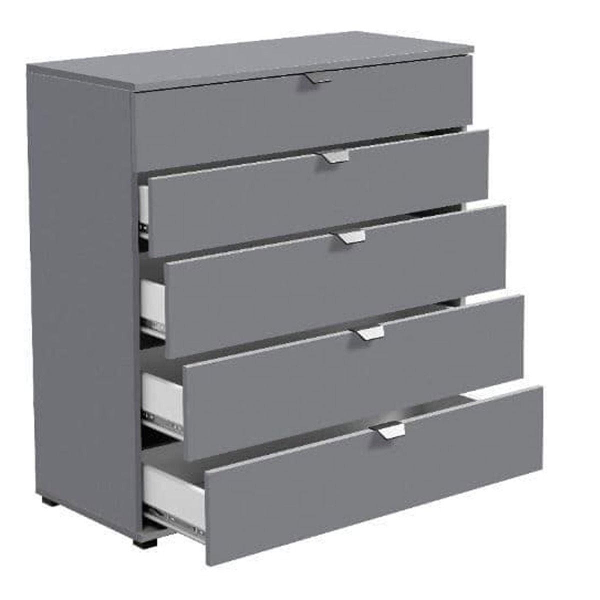 Villam 90cm 5-Drawer Chest - Grey — gallery view 2