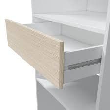 Cliftonova 158cm Open Wardrobe with Shelves - White & Oak Effect — gallery view 2