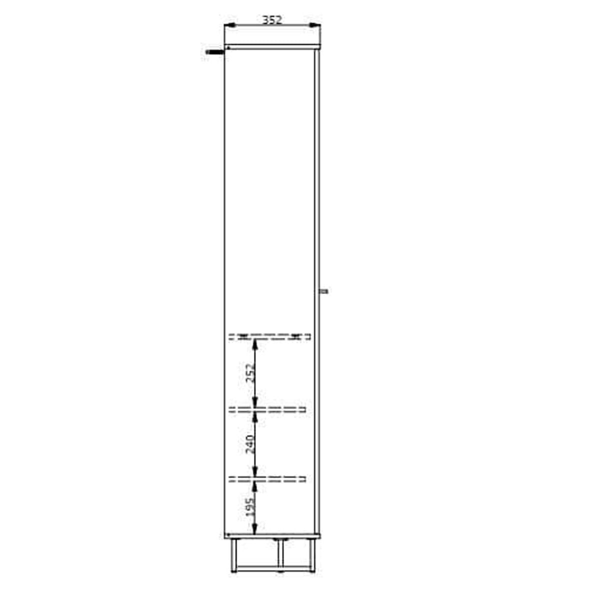 Sassari 70cm 2-Door Narrow Wardrobe - Artisan Oak Effect — gallery view 4