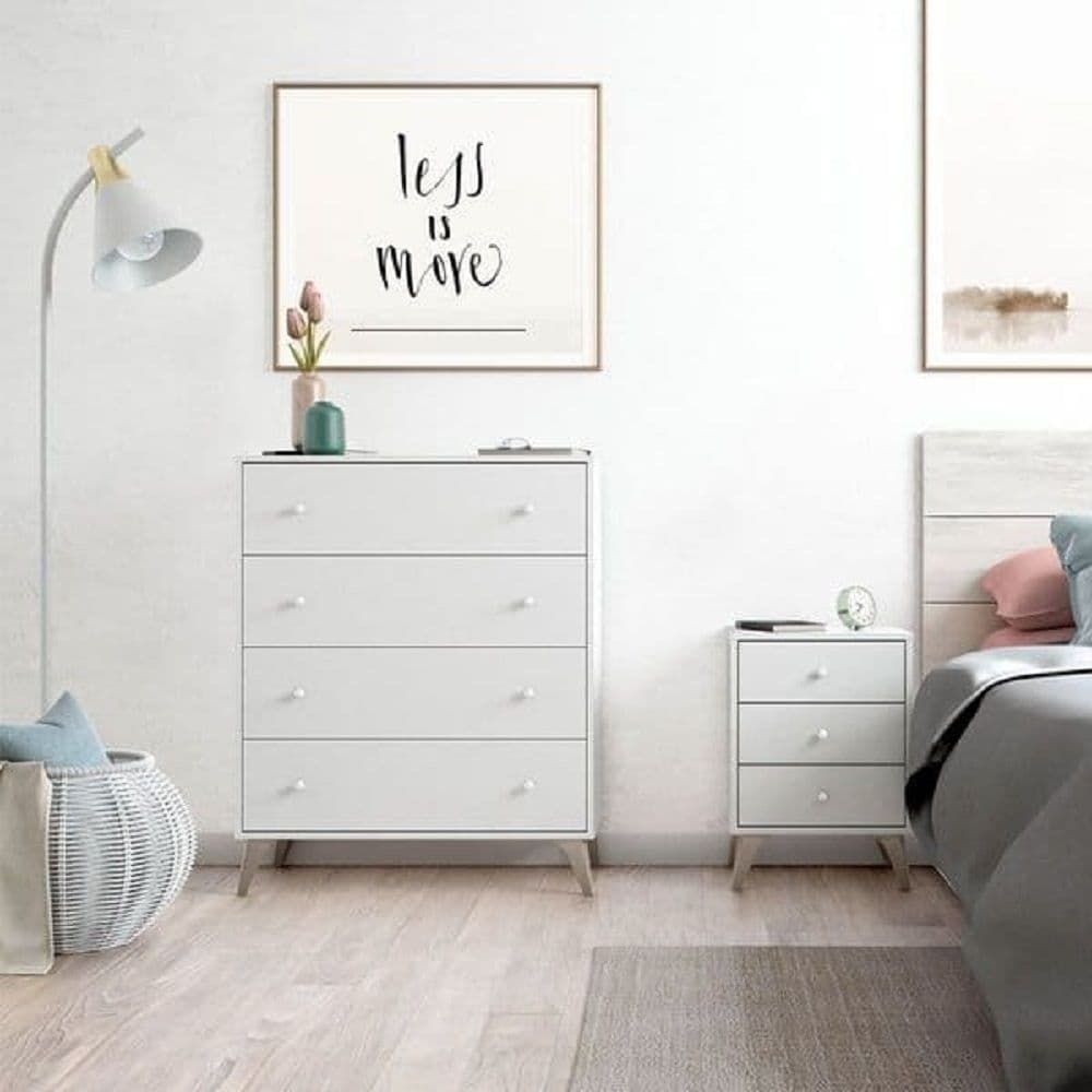 Mesh 75cm 4-Drawer Chest - Arctic White — gallery view 3