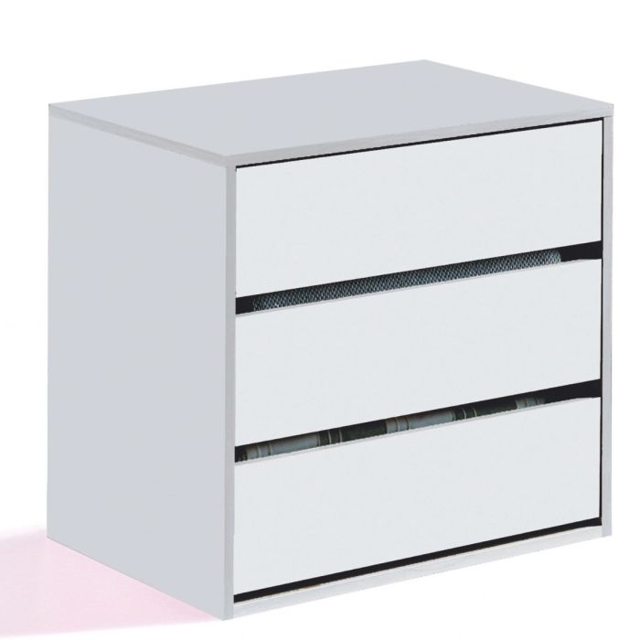 Markham 60cm 3-Drawer Wardrobe Storage Unit - White