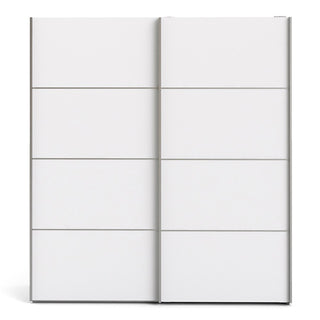 Dcap Wooden Large Wardrobe With 2 Sliding Doors In White
