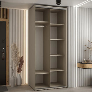 Delta Wooden Wardrobe With 2 Sliding Doors In Cashmere