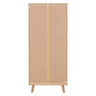 Davis Wooden Wardrobe With 2 Doors In Dusty Grey And White