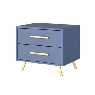 Barnsley 53.5cm 2-Drawer Bedside Table in Blue