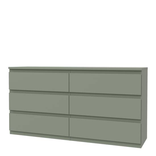 Edmore 153.9cm 6-Drawer Wide Chest – Sage Green – image 4