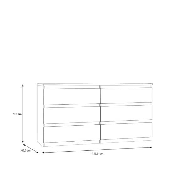 Edmore 153.9cm 6-Drawer Wide Chest – Sage Green – image 9