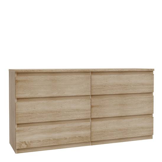 Edmore 153.9cm 6-Drawer Wide Chest – Sonoma Oak – image 2