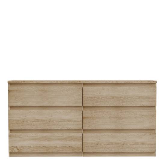 Edmore 153.9cm 6-Drawer Wide Chest – Sonoma Oak – image 3