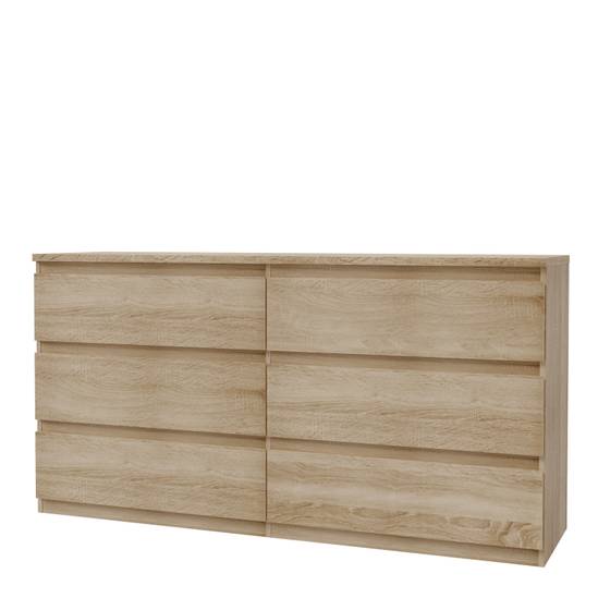 Edmore 153.9cm 6-Drawer Wide Chest – Sonoma Oak – image 4