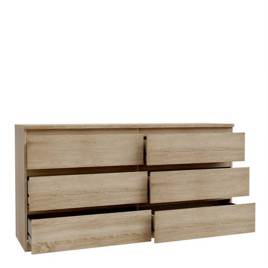 Edmore 153.9cm 6-Drawer Wide Chest – Sonoma Oak – image 5