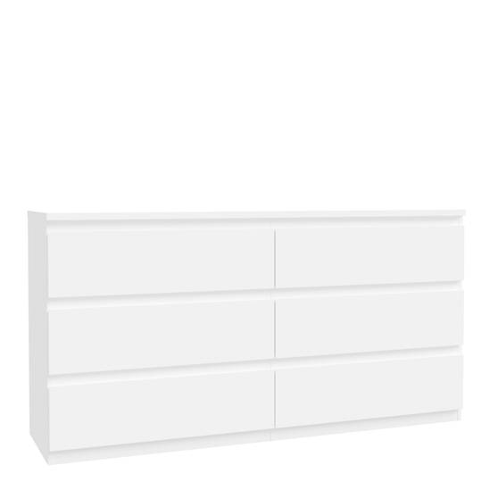 Edmore 153.9cm 6-Drawer Wide Chest – White – image 2