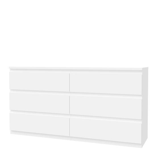 Edmore 153.9cm 6-Drawer Wide Chest – White – image 4