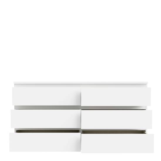 Edmore 153.9cm 6-Drawer Wide Chest – White – image 6