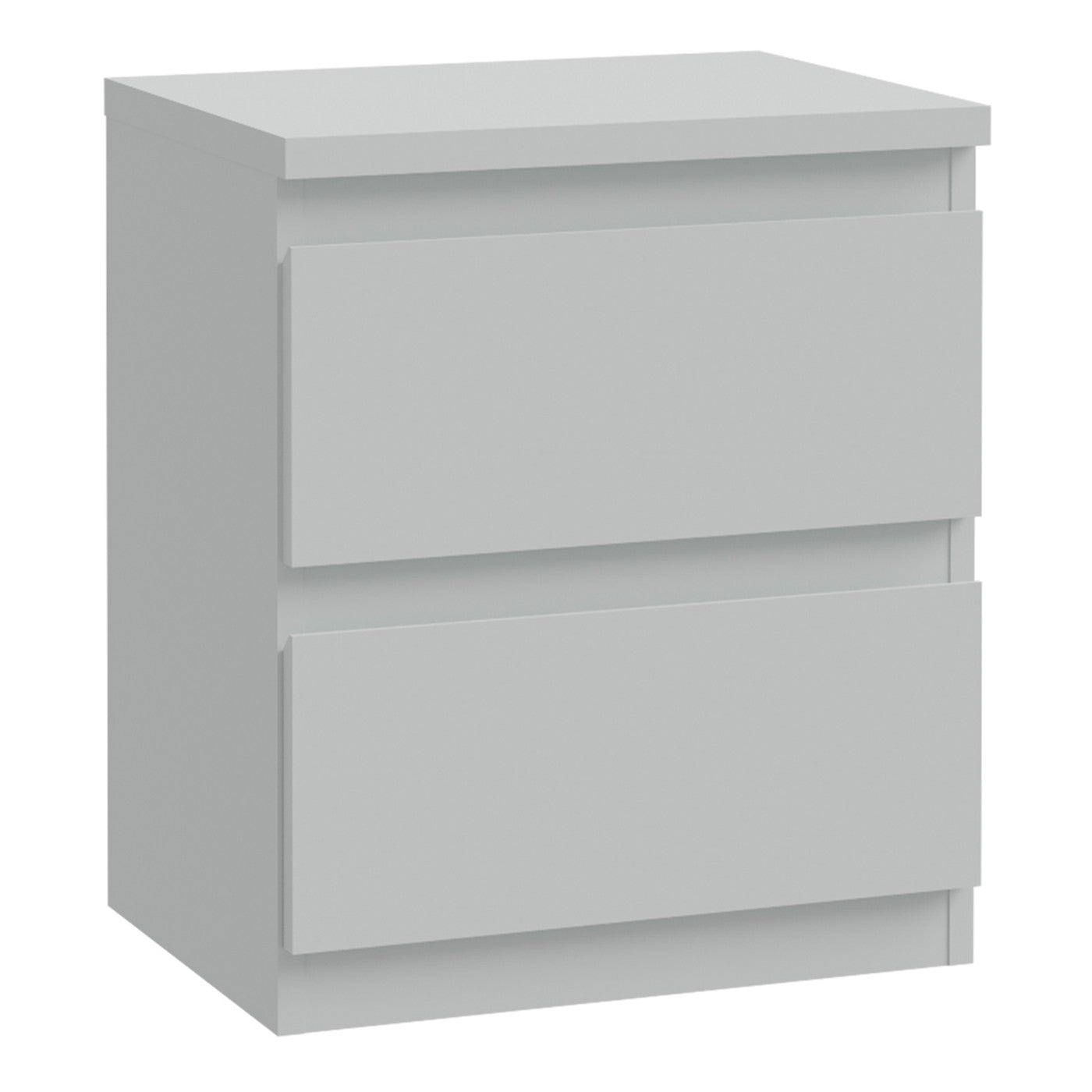 Edmore 49.3cm 2-Drawer Bedside Table – Light Grey – image 2